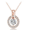 Halo Necklace With Swarovski Crystals