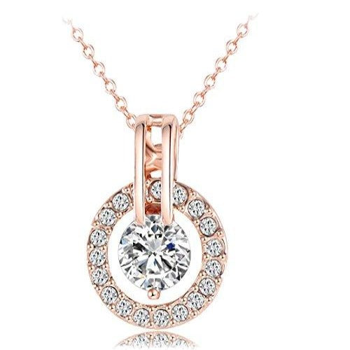 Halo Necklace With Swarovski Crystals