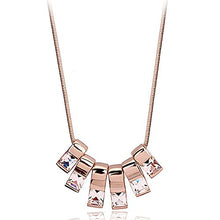  swarovski rose gold necklace