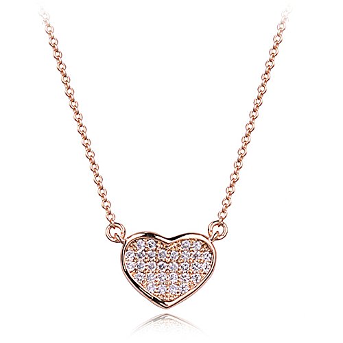 Heart Necklace With Swarovski Crystals