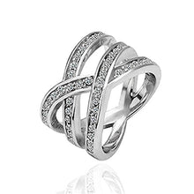  Sparkling Stack Cross Ring with Swarovski Crystals