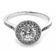  Sparkling Halo Ring with Swarovski Crystals