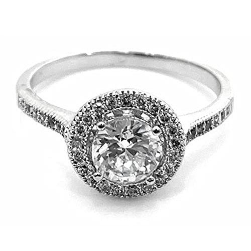Sparkling Halo Ring with Swarovski Crystals
