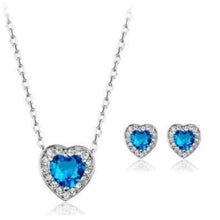  SweetHeart Jewellery Set with blue Swarovski Crystals