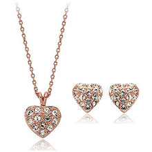 Heart Jewellery Set With Swarovski Crystals