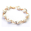 Pearl Bracelet Made with Swarovski Element