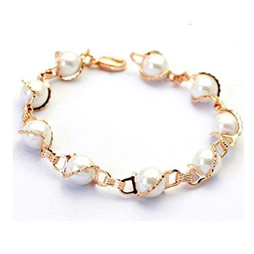 Pearl Bracelet Made with Swarovski Element