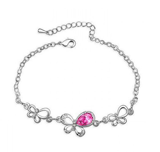 Pretty Butterfly Bracelet with Swarovski Crystals