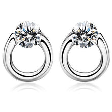  Pretty Silver Stud Loop Earrings